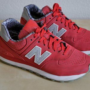 New Balance Sneakers Red Snake print